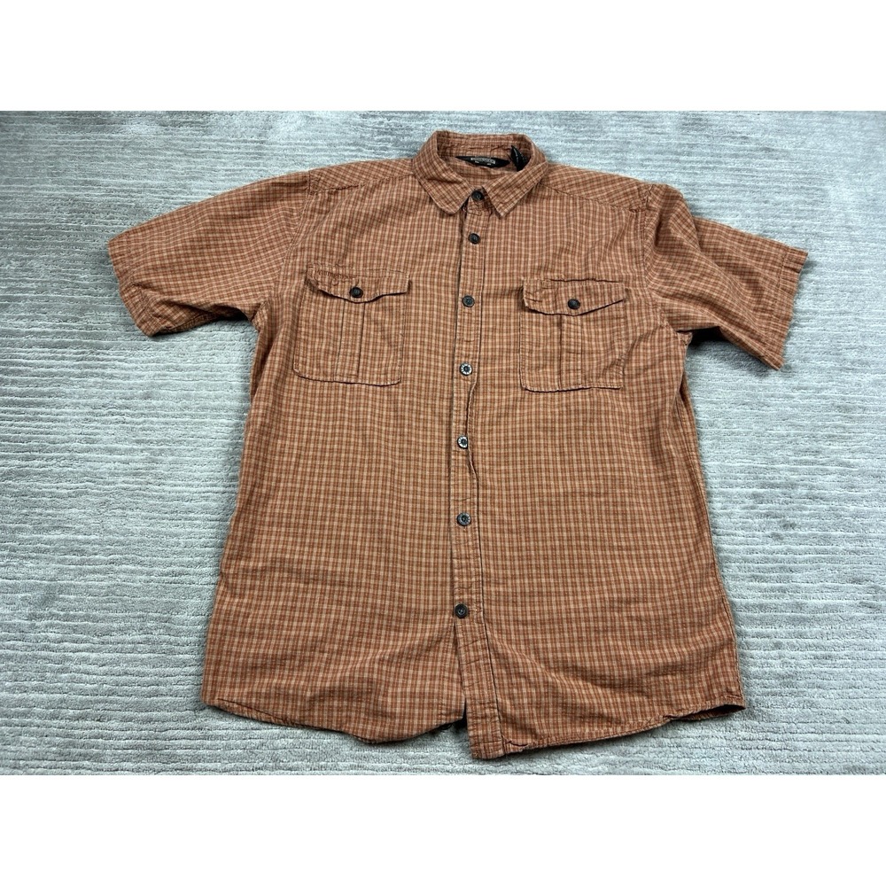 Guide Gear Shirt Mens Large Orange‎ Short Sleeve Button Up 100% Cotton